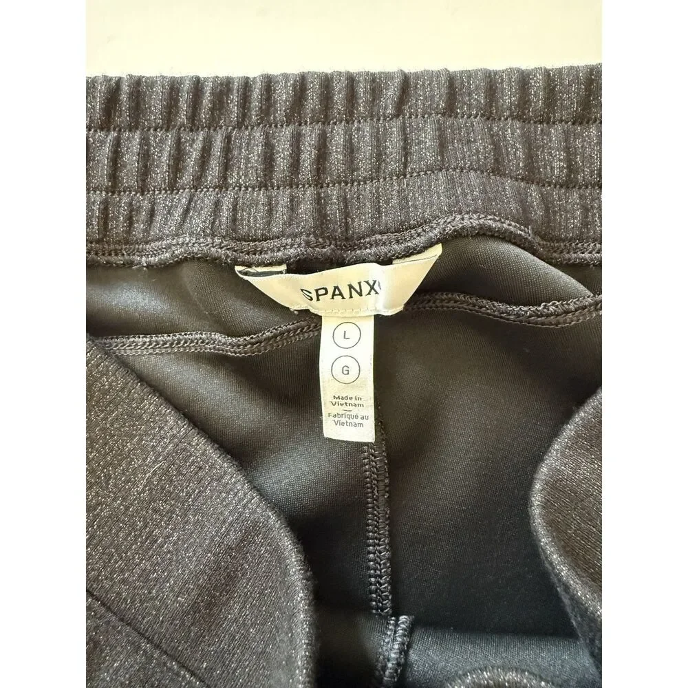 Spanx Air Essentials Wide Leg Shimmer Metallic Pull On Comfort Soft Size Large - Picture 10 of 16